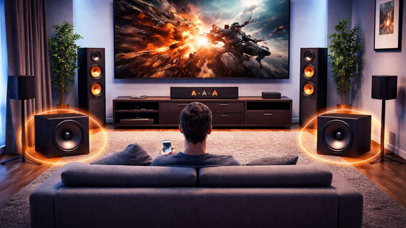 Mẹo giảm ù bass trong phòng khách đơn giản, cực hiệu quả